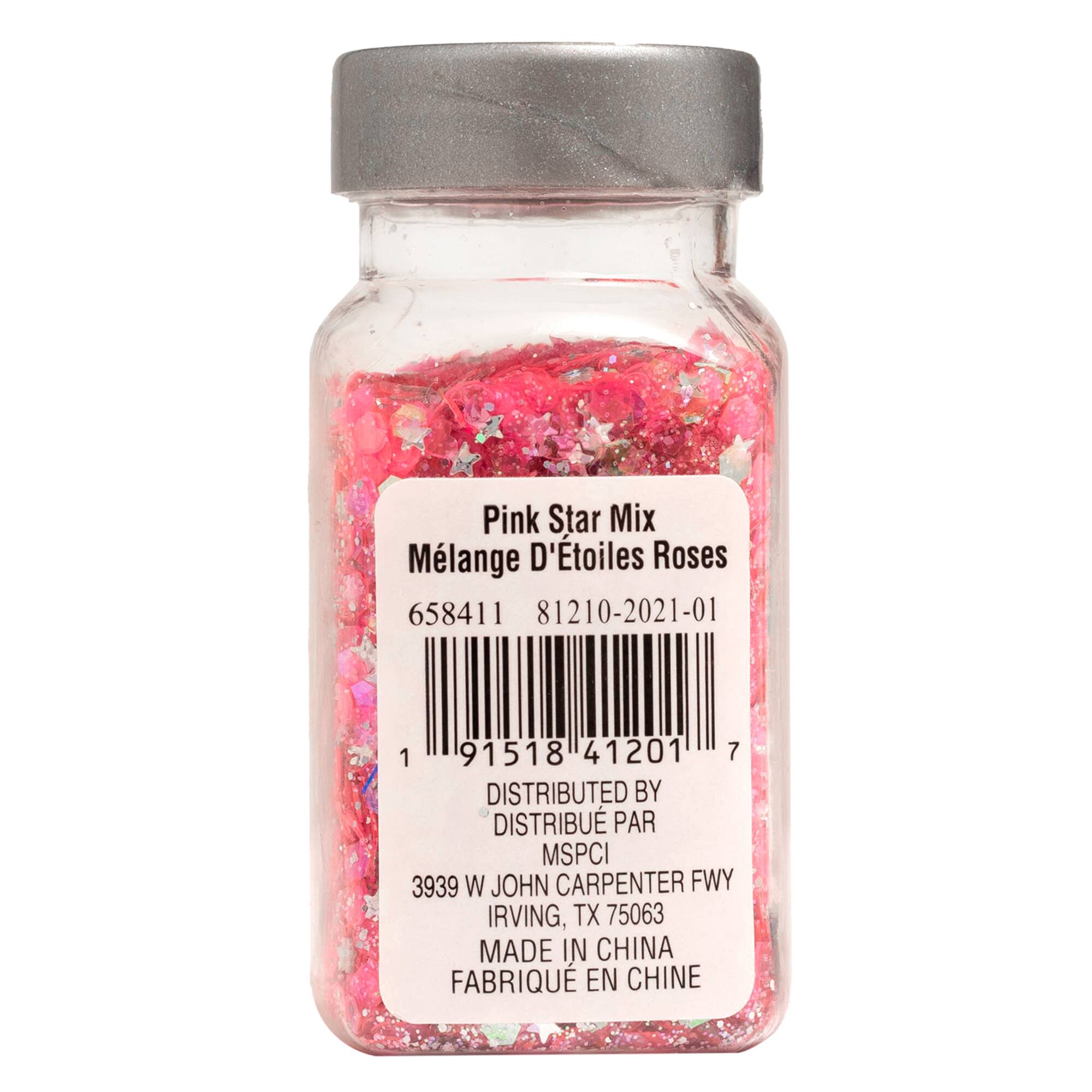 Pink Star Mix Specialty Polyester Glitter by Recollections™, 1.09oz.